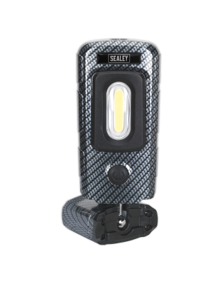 Rechargeable 360° Inspection Light 3W COB & 1W SMD LED Carbon Fibre Effect