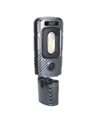 Rechargeable 360° Inspection Light 3W COB & 1W SMD LED Carbon Fibre Effect