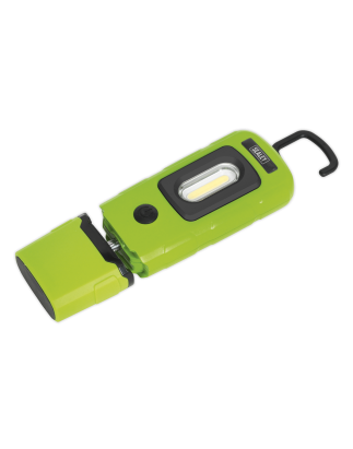 Lampe d'inspection rechargeable 360° 3W COB & 1W SMD LED Vert Lithium-Polymère