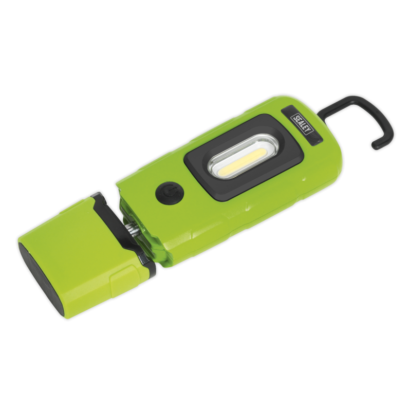 Lampe d'inspection rechargeable 360° 3W COB & 1W SMD LED Vert Lithium-Polymère