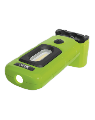 Lampe d'inspection rechargeable 360° 3W COB & 1W SMD LED Vert Lithium-Polymère