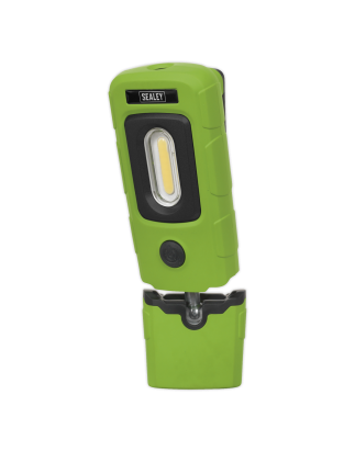 Lampe d'inspection rechargeable 360° 3W COB & 1W SMD LED Vert Lithium-Polymère