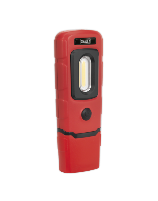 Lampe d'inspection rechargeable 360° 3W COB & 1W SMD LED Rouge Lithium-Polymère