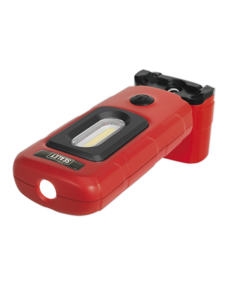 Lampe d'inspection rechargeable 360° 3W COB & 1W SMD LED Rouge Lithium-Polymère