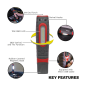 Rechargeable 360° Inspection Light 15W & 3W SMD LED Red 2 x Lithium-ion