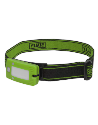 Rechargeable Head Torch 2W COB LED Auto-Sensor Green