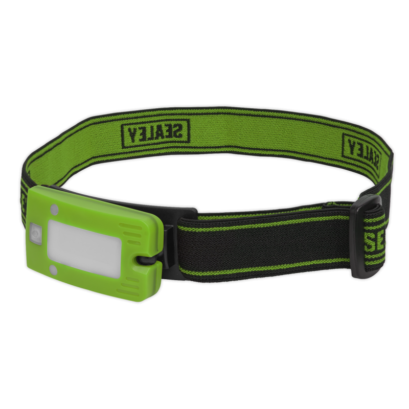 Rechargeable Head Torch 2W COB LED Auto-Sensor Green