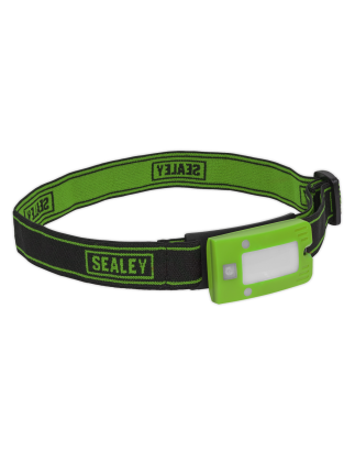 Rechargeable Head Torch 2W COB LED Auto-Sensor Green