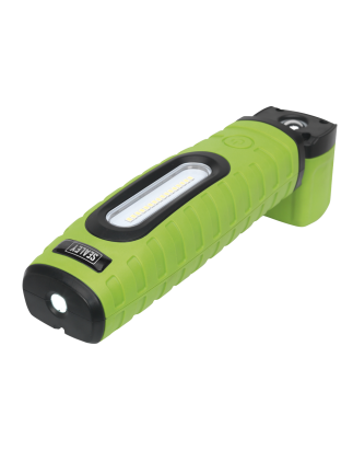 Lampe d'inspection 360° rechargeable 10 W et 3 W SMD LED verte 2 x lithium-ion