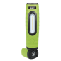 Lampe d'inspection 360° rechargeable 10 W et 3 W SMD LED verte 2 x lithium-ion