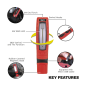 Rechargeable 360° Inspection Light 8W & 3W SMD LED Red Lithium-ion