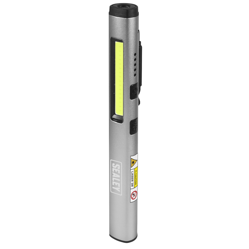 Penlight Torch with UV 5W COB & 3W SMD LED with Laser Pointer Rechargeable