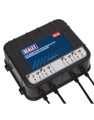 Chargeur d'entretien automatique à quatre banques 6/12 V 8 A (4 x 2 A)