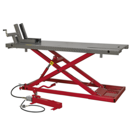 Heavy-Duty Air/Hydraulic Motorcycle Lift 680kg Capacity