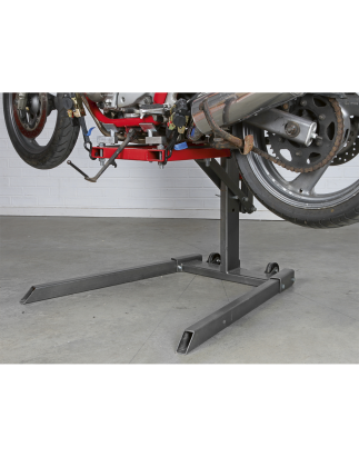 Single Post Hydraulic Portable Motorcycle Lift 450kg Capacity