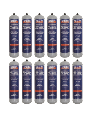 Disposable Carbon Dioxide/Argon Gas Cylinder 100g - Box of 12