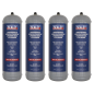 Disposable Argon/Carbon Dioxide Gas Cylinder 430g, 2.2L - Pack of 4