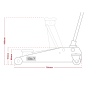 Premier Low Profile Trolley Jack with Rocket Lift 2.5 Tonne