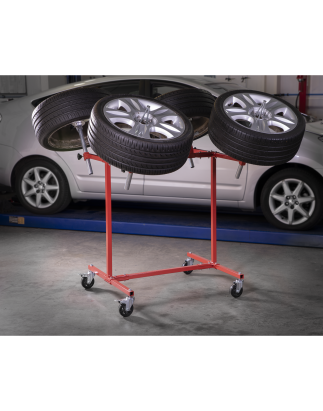 Alloy Wheel Painting/Repair Stand 4 Wheel Capacity