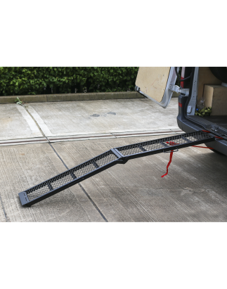 Steel Mesh Folding Loading Ramp 360kg Capacity