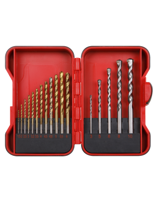 HSS/Masonry Drill Bit Set 17pc