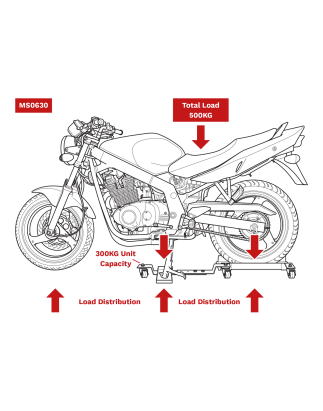 Motorcycle Rear Wheel Side Stand Type Dolly