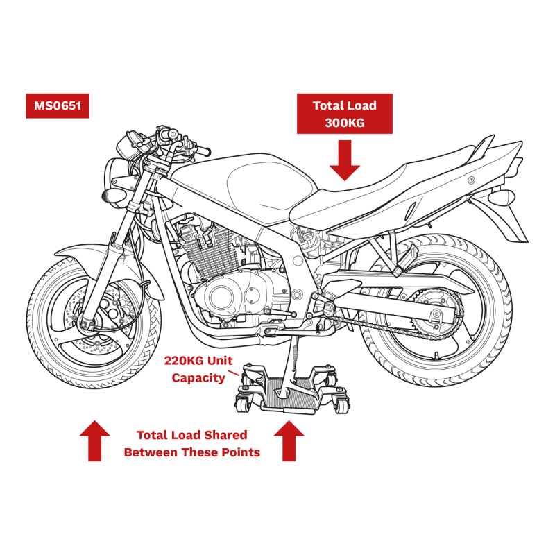 Motorcycle Centre-Stand Moving Dolly