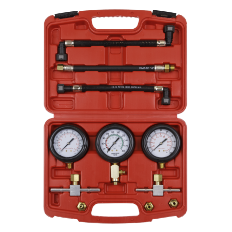 Ensemble de 3 manomètres de compression et de pression de carburant pour moto