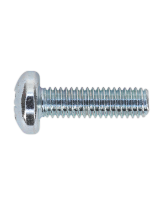 Machine Screw M6 x 20mm Pan Head Pozi Zinc Pack of 50