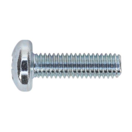 Machine Screw M6 x 20mm Pan Head Pozi Zinc Pack of 50