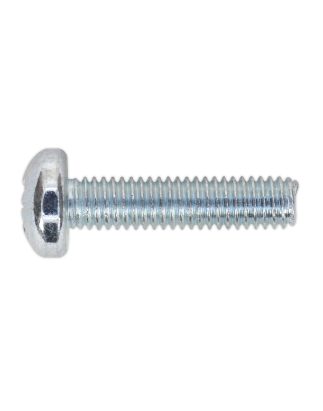 Machine Screw M6 x 25mm Pan Head Pozi Zinc Pack of 50