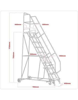 Mobile Safety Steps 3-Tread