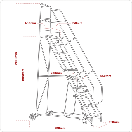 Mobile Safety Steps 4-Tread