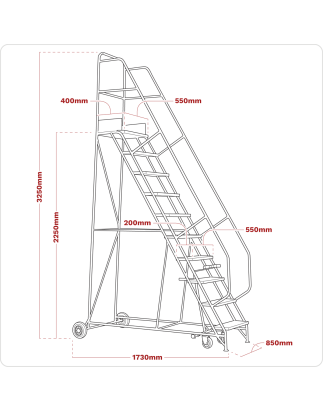 Mobile Safety Steps 9-Tread