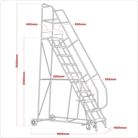 Mobile Safety Steps 10-Tread