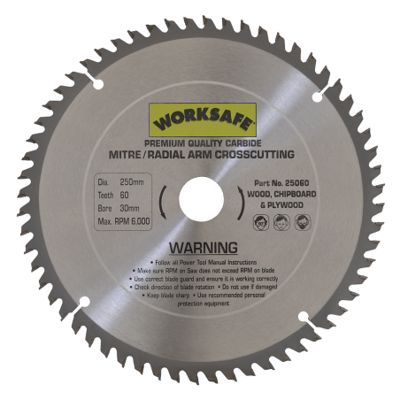 TCT Saw Blade Ø250 x 30mm - 60tpu