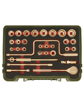 Socket Set 31pc 1/2"Sq Drive - Non-Sparking