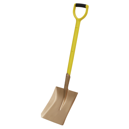 Square Shovel 240 x 418 x 990mm - Non-Sparking