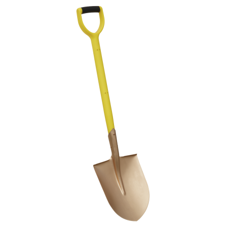 Round Point Shovel 240 x 420 x 990mm - Non-Sparking