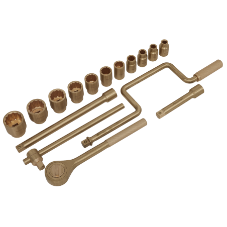 Socket Set 17pc 1/2"Sq Drive - Non-Sparking