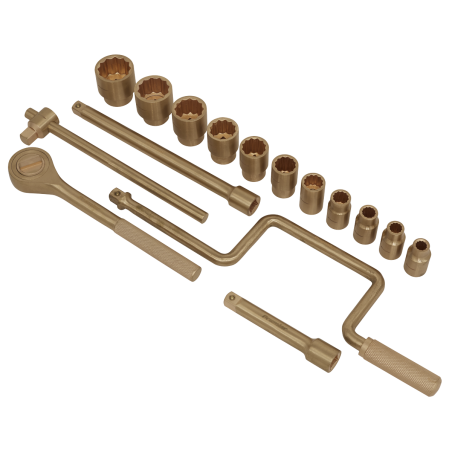 Socket Set 17pc 1/2"Sq Drive - Non-Sparking