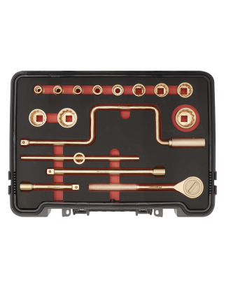 Socket Set 17pc 1/2"Sq Drive - Non-Sparking