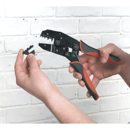 Ratchet Crimping Tool Interchangeable Jaws