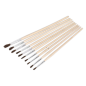 Touch-Up Paint Brush Assortment 10pc Wooden Handle