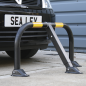 Triple Leg Parking Barrier with Integral Lock