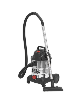 Industrial Vacuum Cleaner Wet & Dry Stainless Drum 20L 1250W/230V