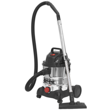 Industrial Vacuum Cleaner Wet & Dry Stainless Drum 20L 1250W/230V