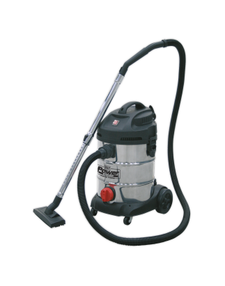 Industrial Vacuum Cleaner Stainless Steel Drum 30L 1400W/230V