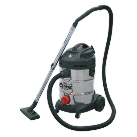 Industrial Vacuum Cleaner Stainless Steel Drum 30L 1400W/230V