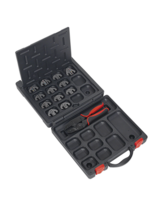 Ratchet Crimping Tool with Jaws and Storage Case